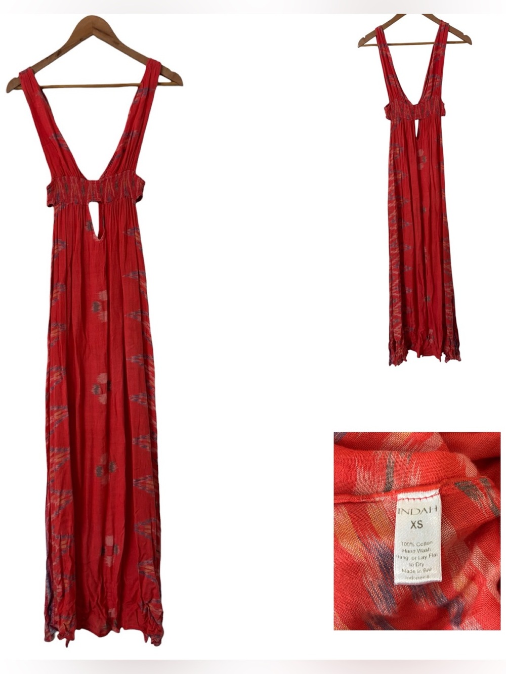 Indah Anjeli Plunge Empire Maxi Dress